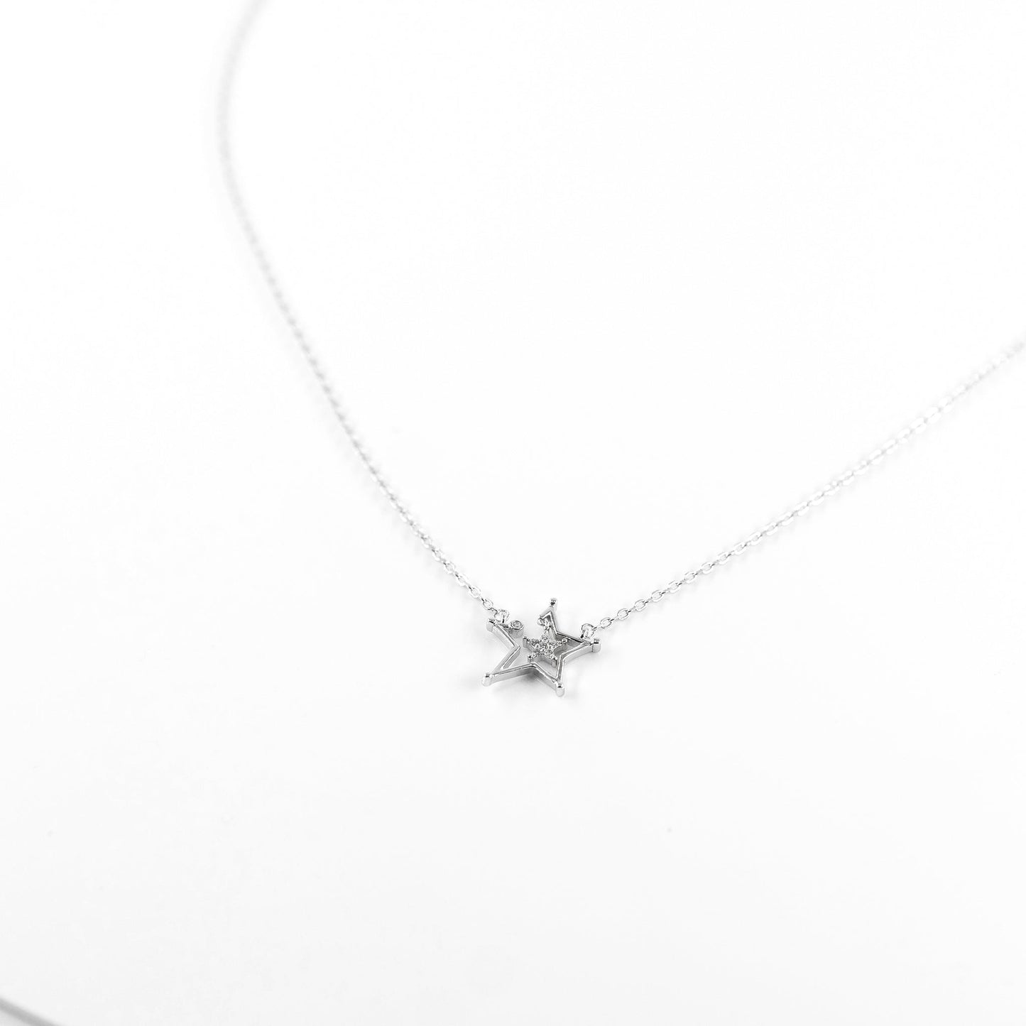 Silver Starlit Diamond Necklace
