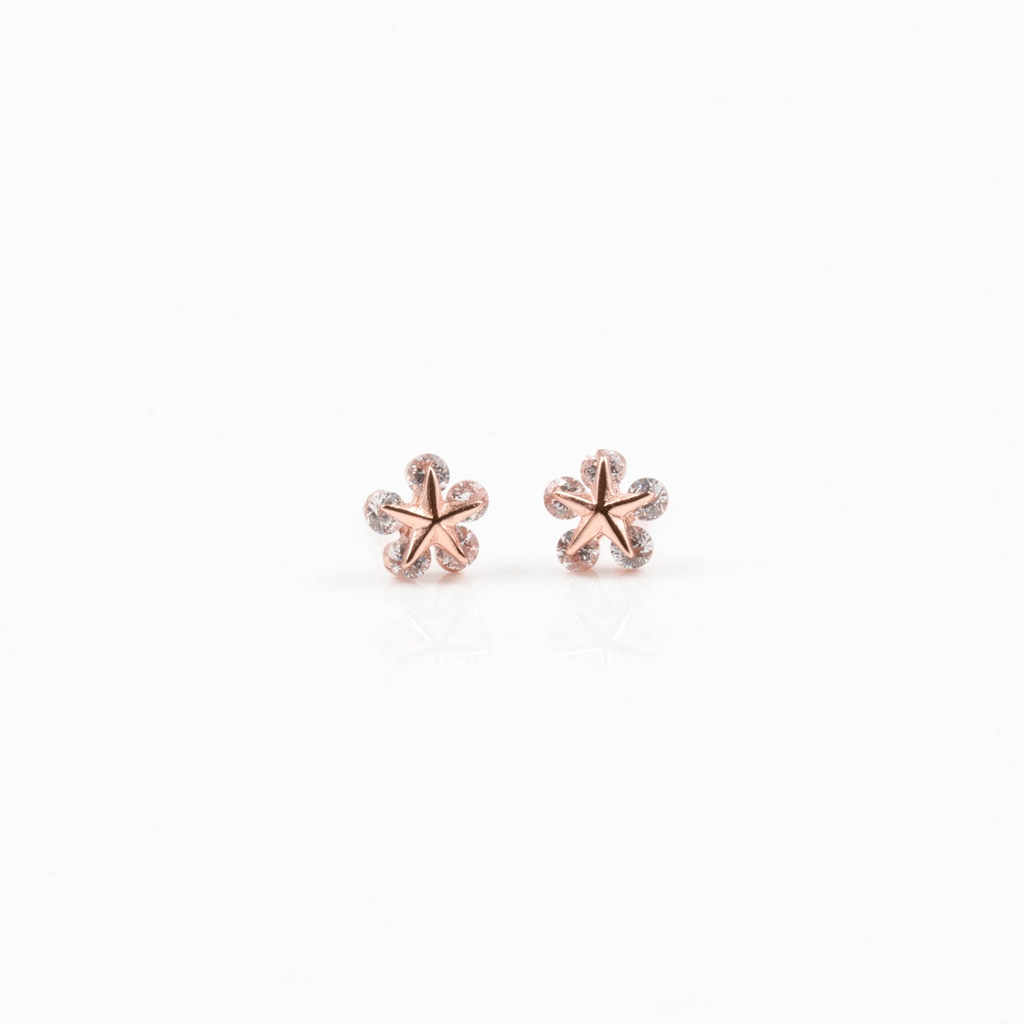Rose Gold Petite Floral Delight Earrings