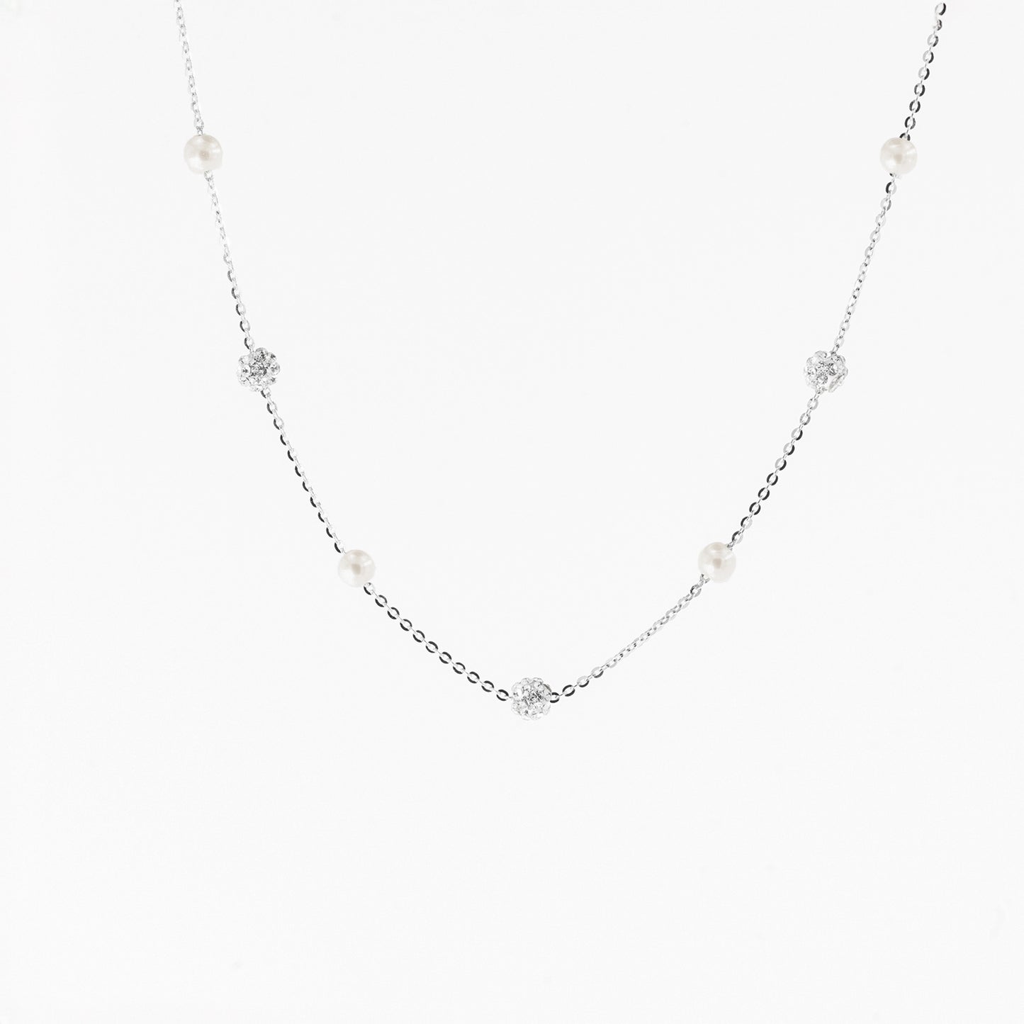 Silver Pearl Radiance Necklace