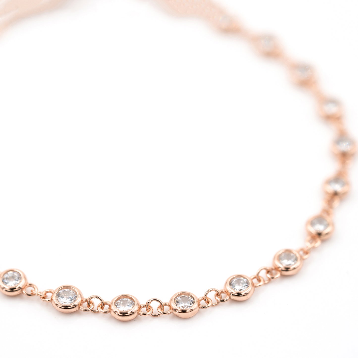 Rose Gold Petite round Tennis Bracelet