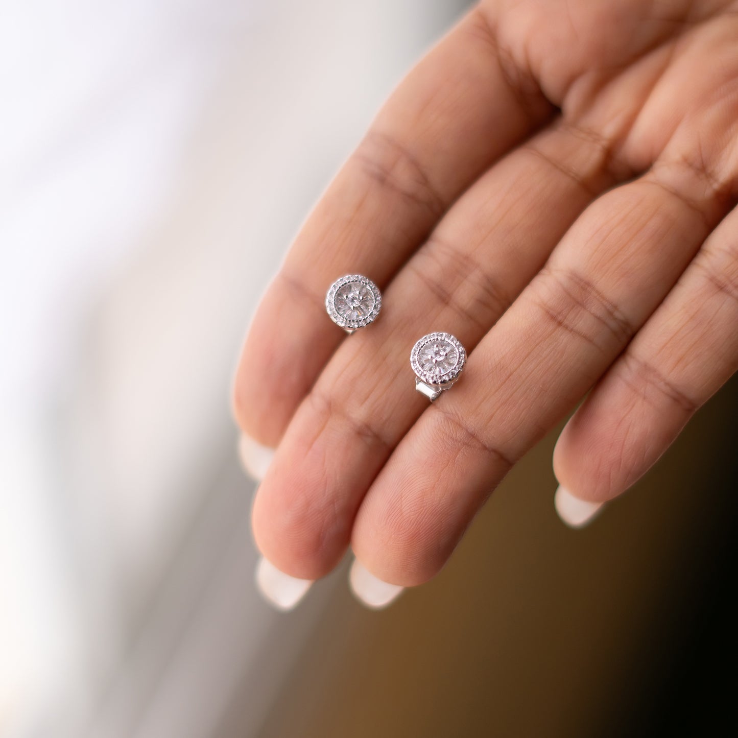 Silver Radiant Wheel Earrings