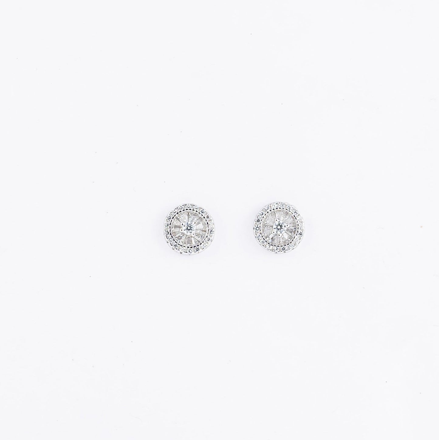 Silver Radiant Wheel Earrings