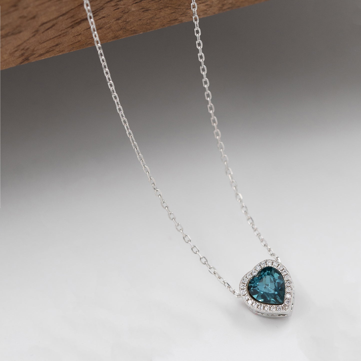 Silver Twilight Heart Necklace