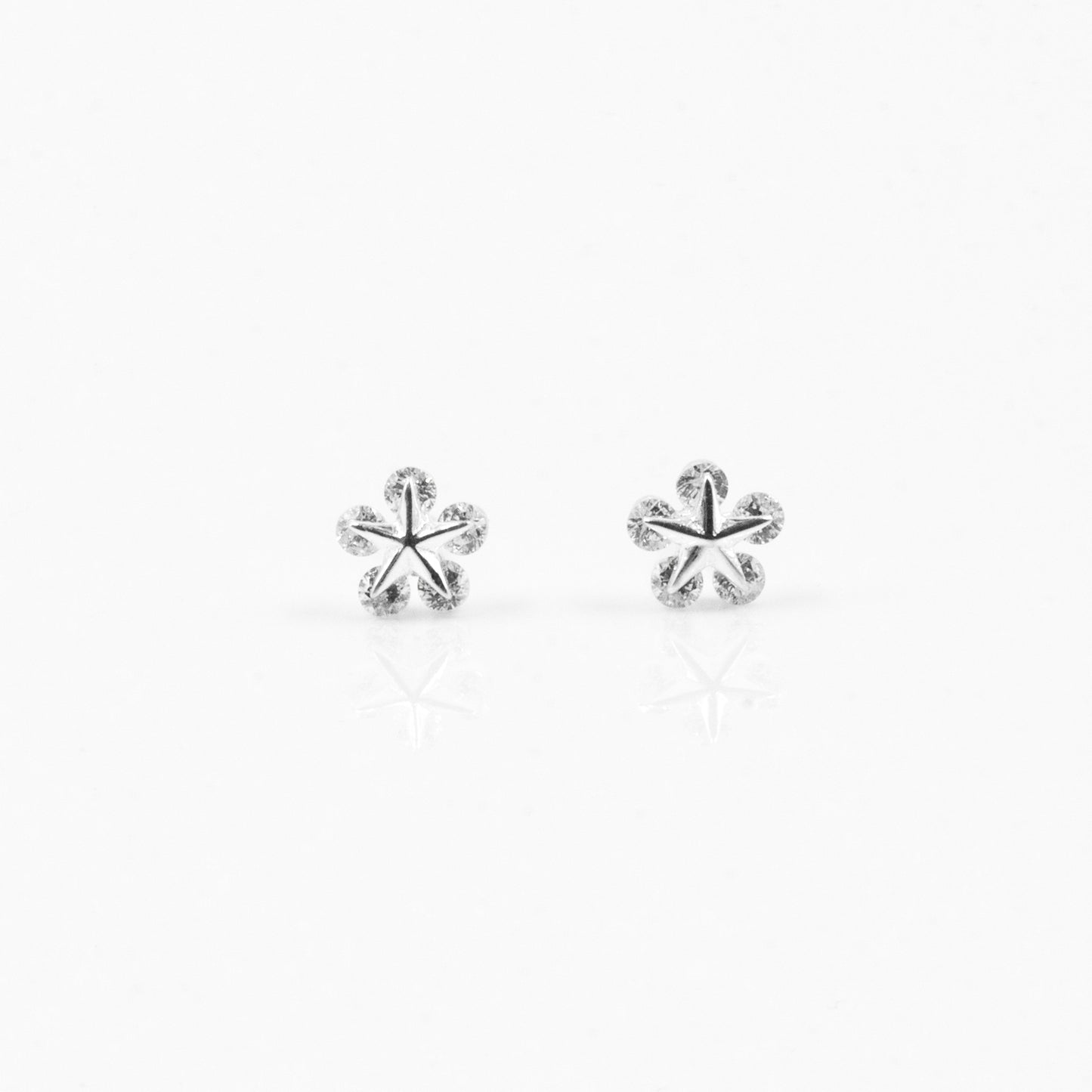 Silver Delicate Floral Delight Earrings