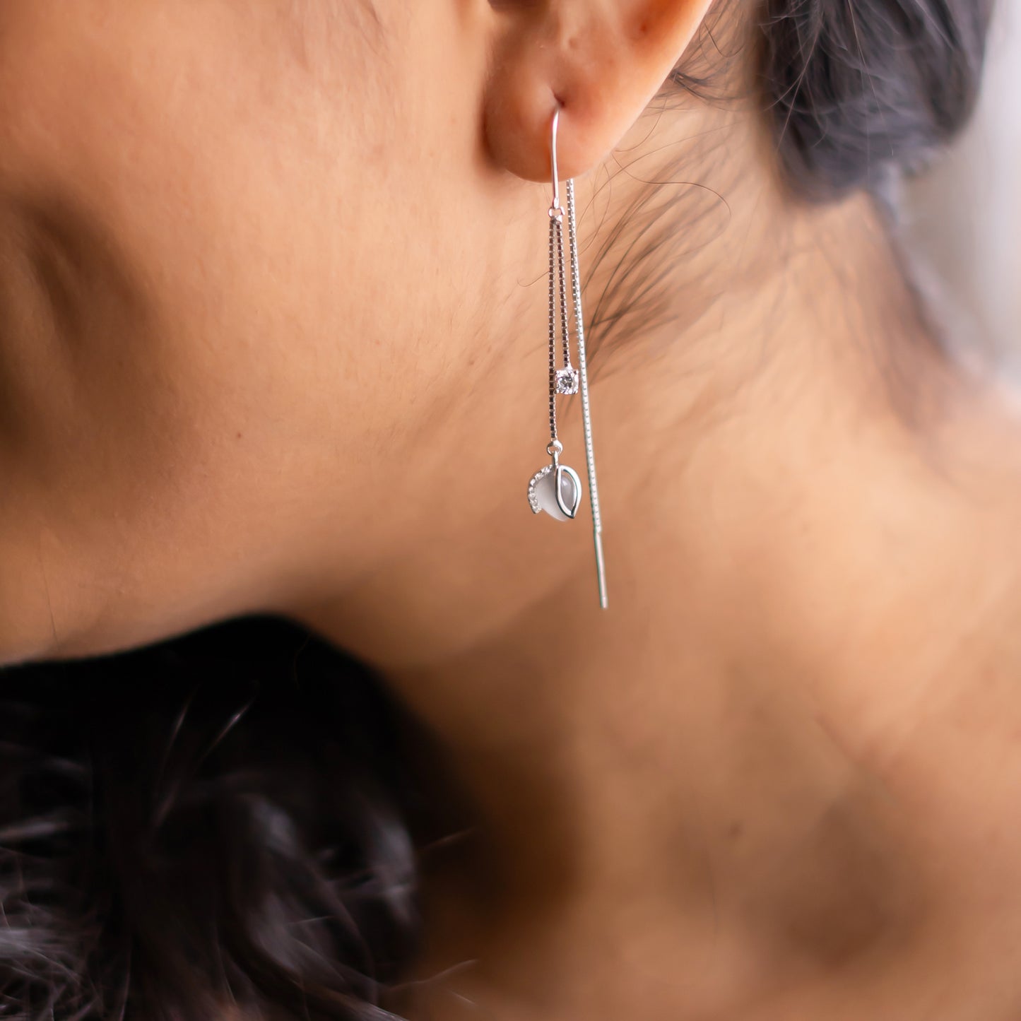 Silver Luxe Chain Dangler Earrings