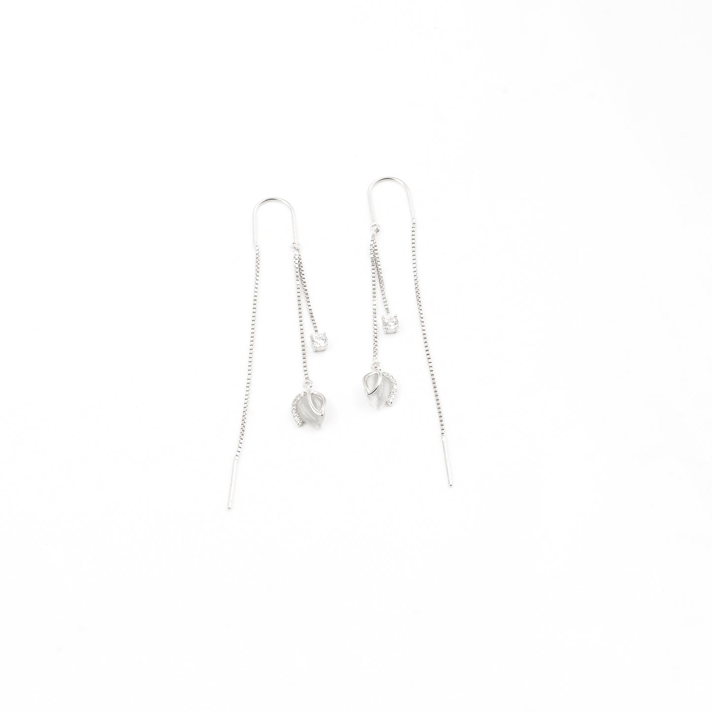 Silver Luxe Chain Dangler Earrings