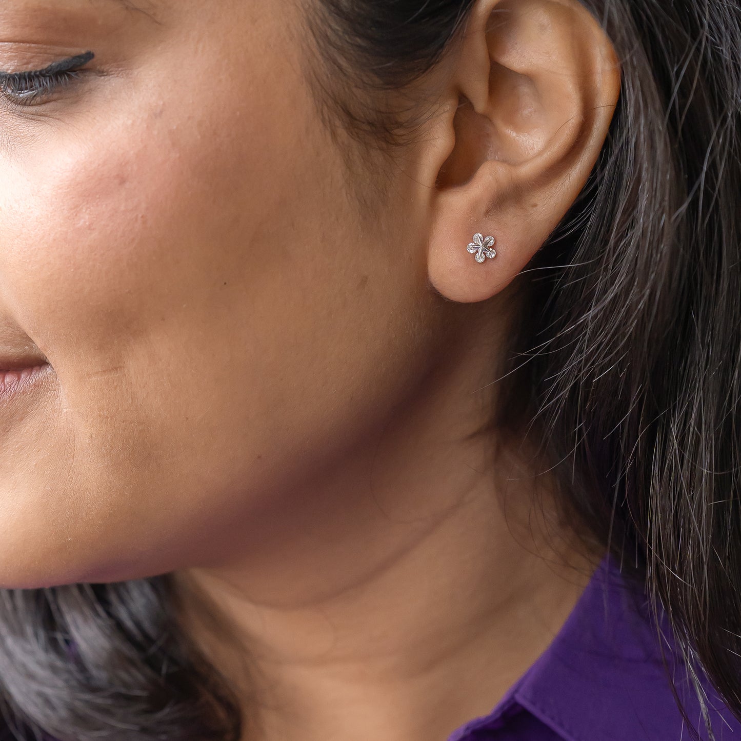 Silver Delicate Floral Delight Earrings