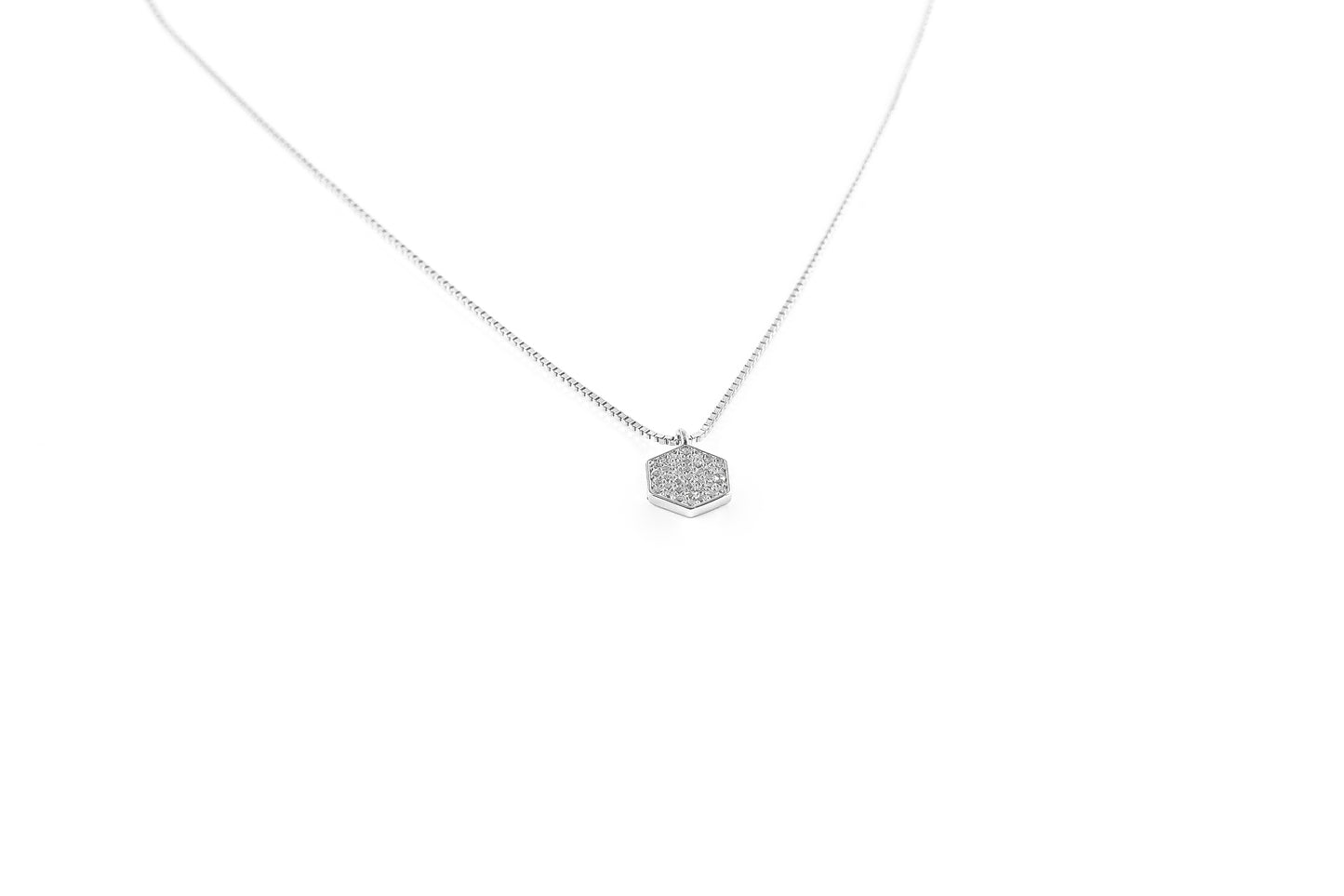 Silver Hexagon Radiance Jewelry Set