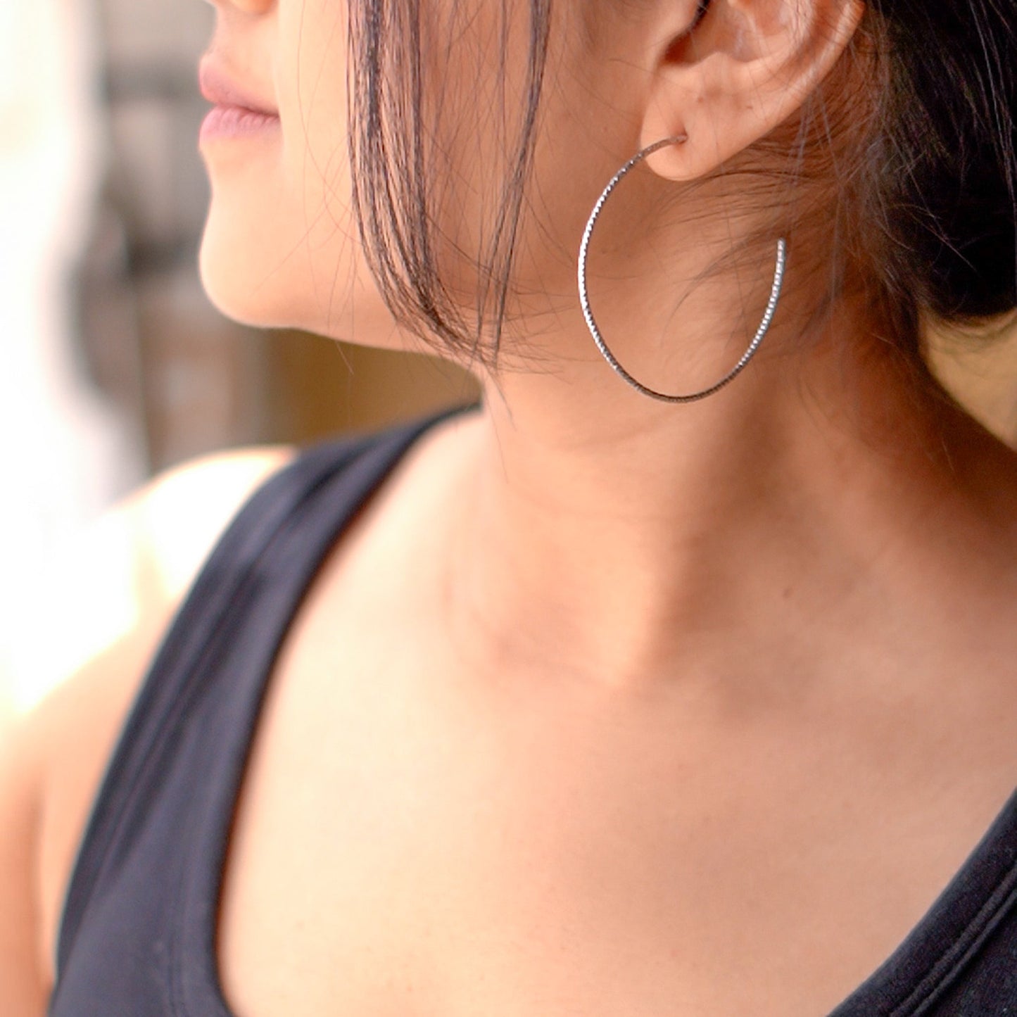 Silver Grand Loop Earrings