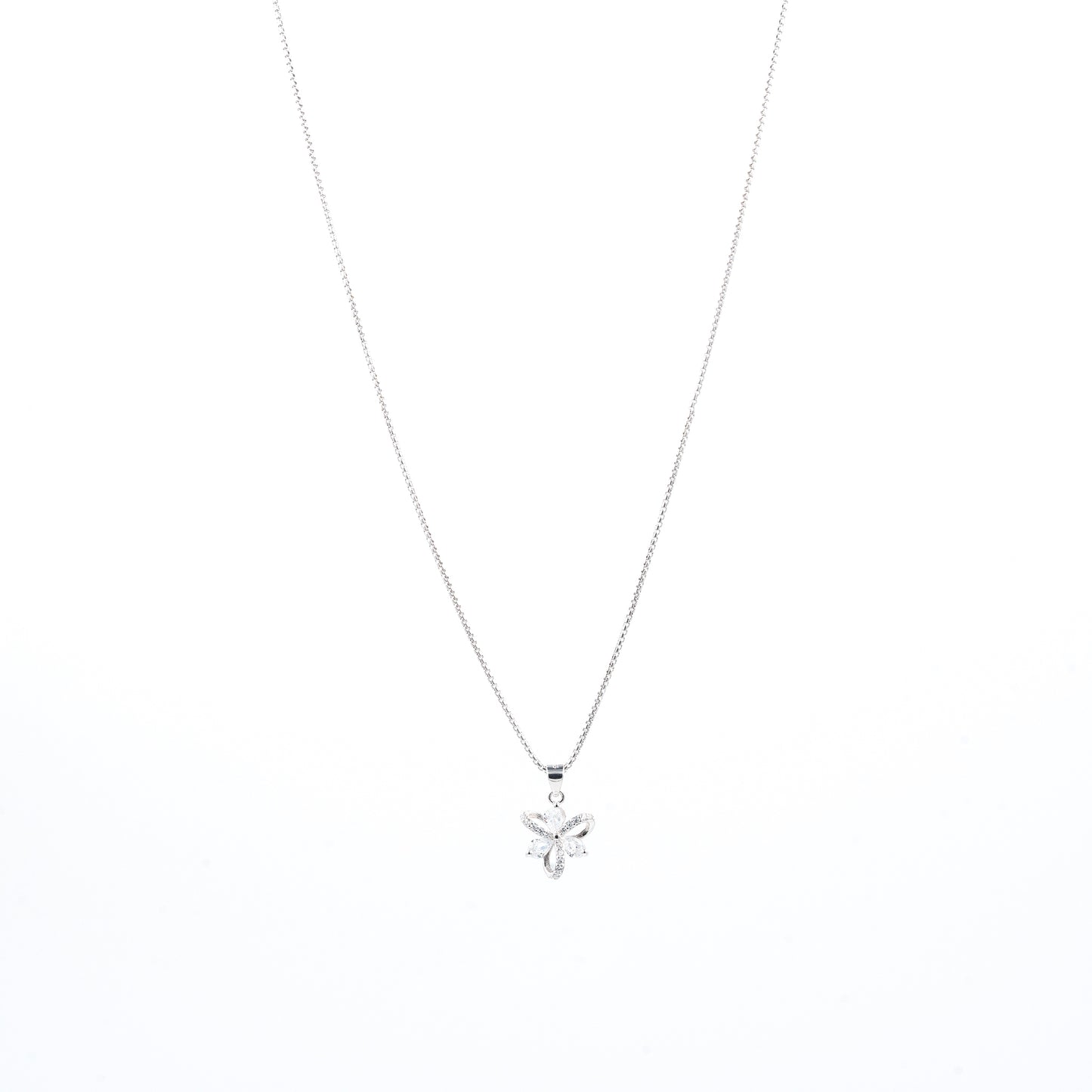 Silver Trifloral Elegance Jewelry Set