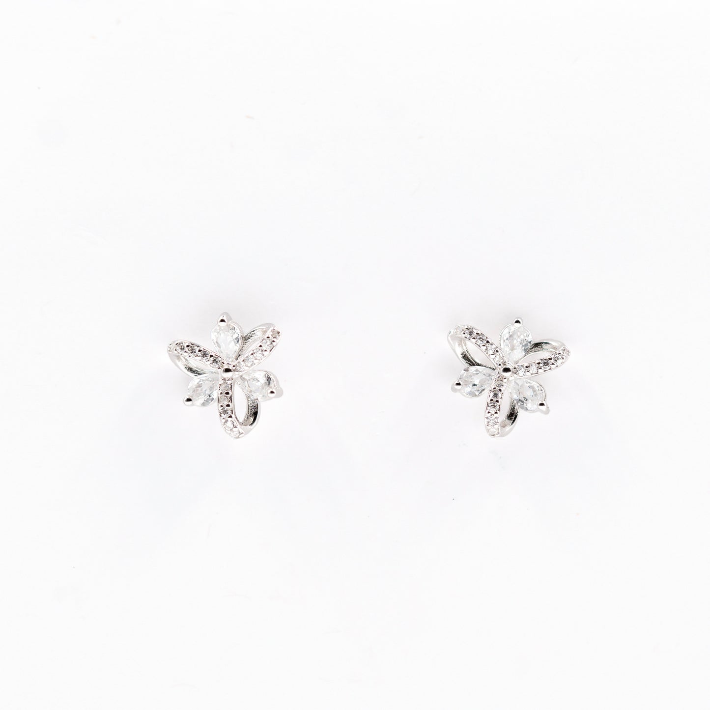 Silver Trifloral Elegance Jewelry Set