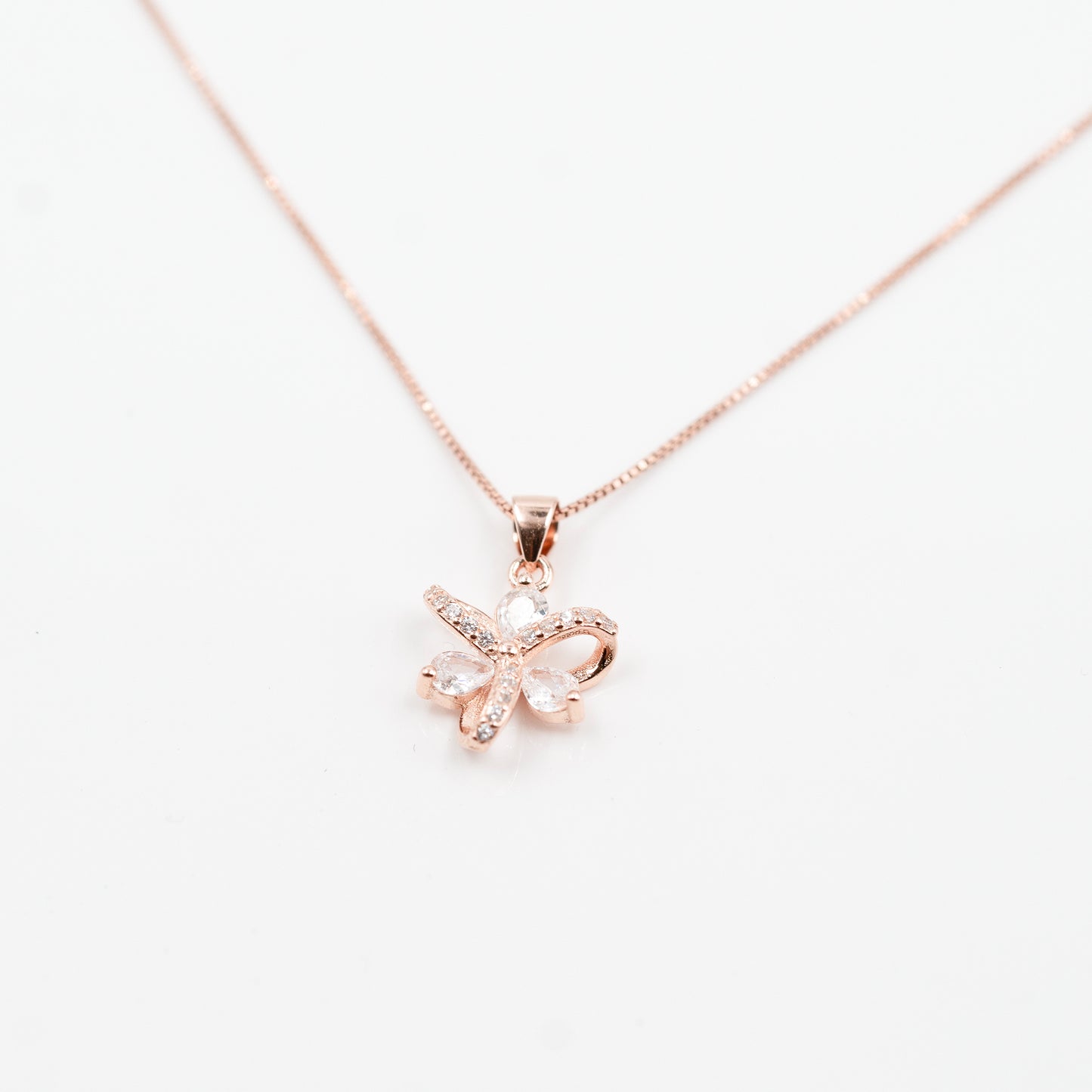 Rose Gold Trifloral Elegance Jewelry Set