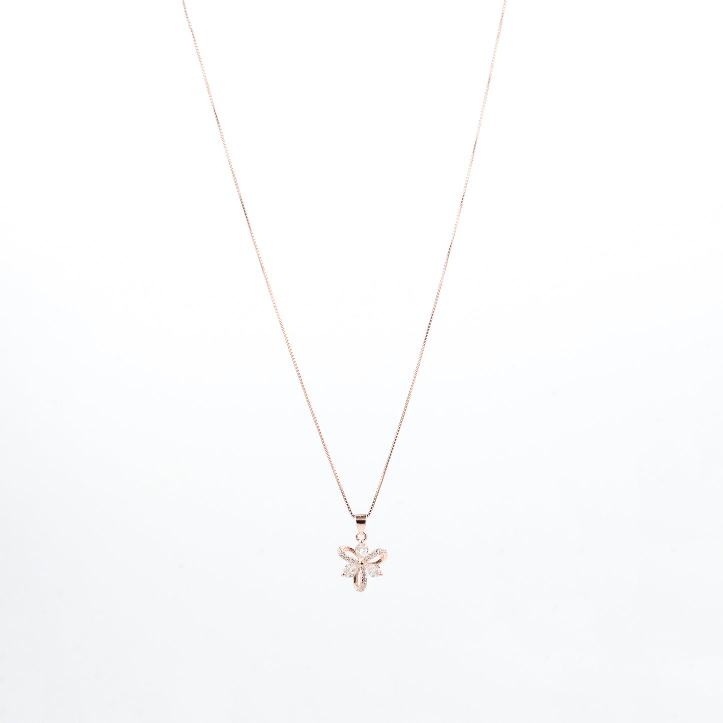 Rose Gold Trifloral Elegance Jewelry Set