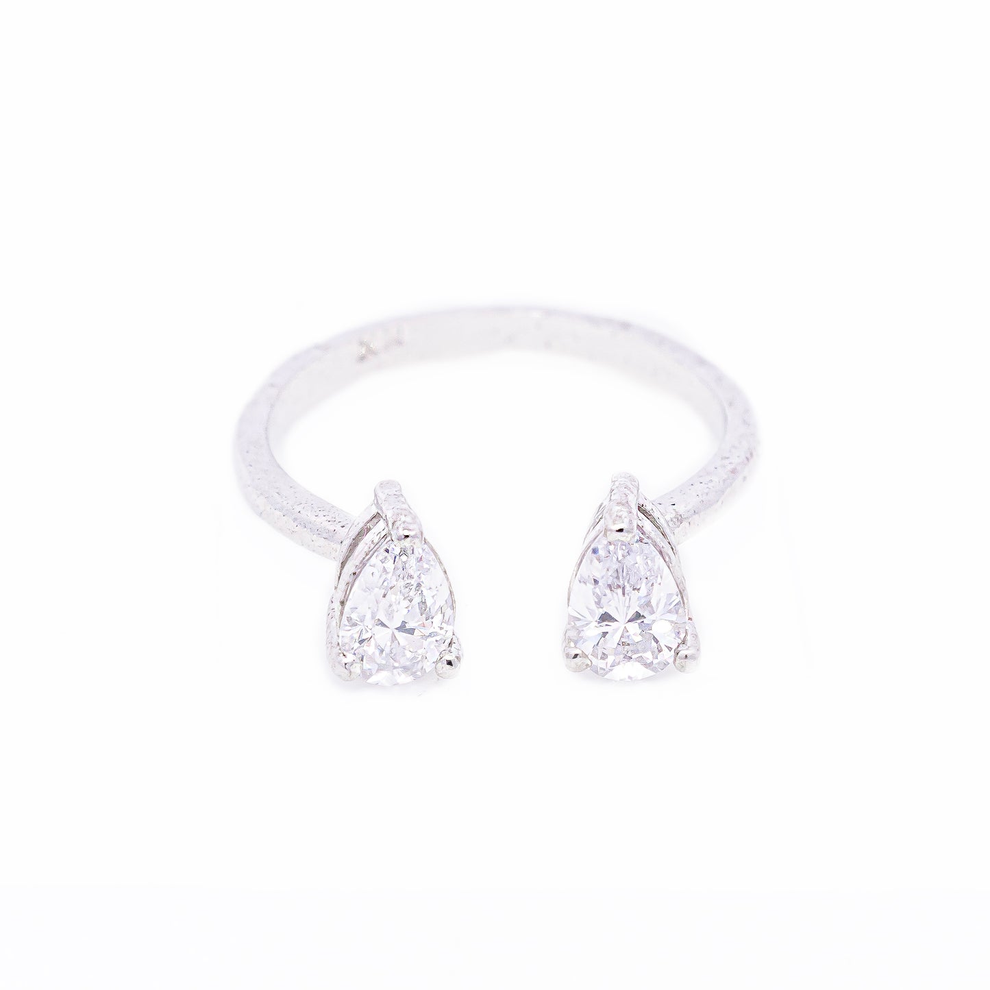 Leaf Solitaire Designer Silver Ring
