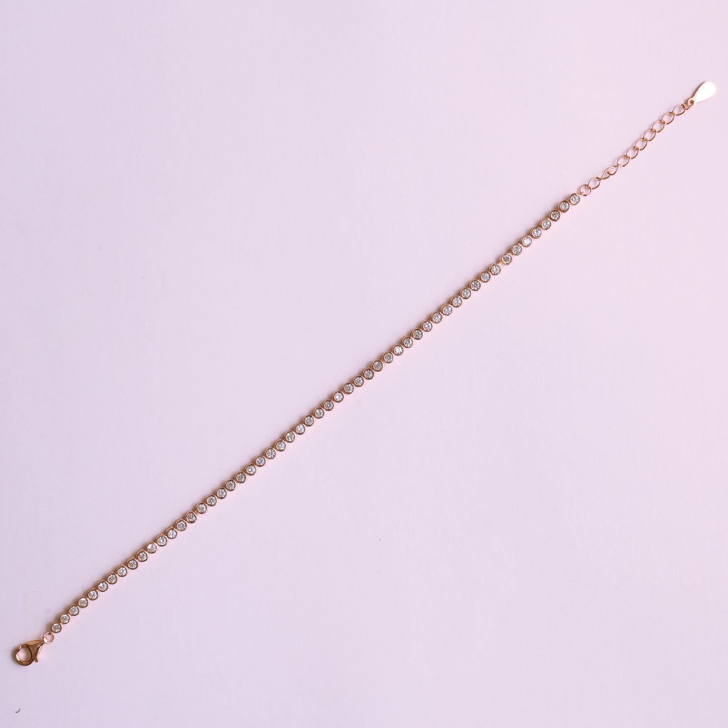 Rosegold Zircon Delicate Tennis Bracelet
