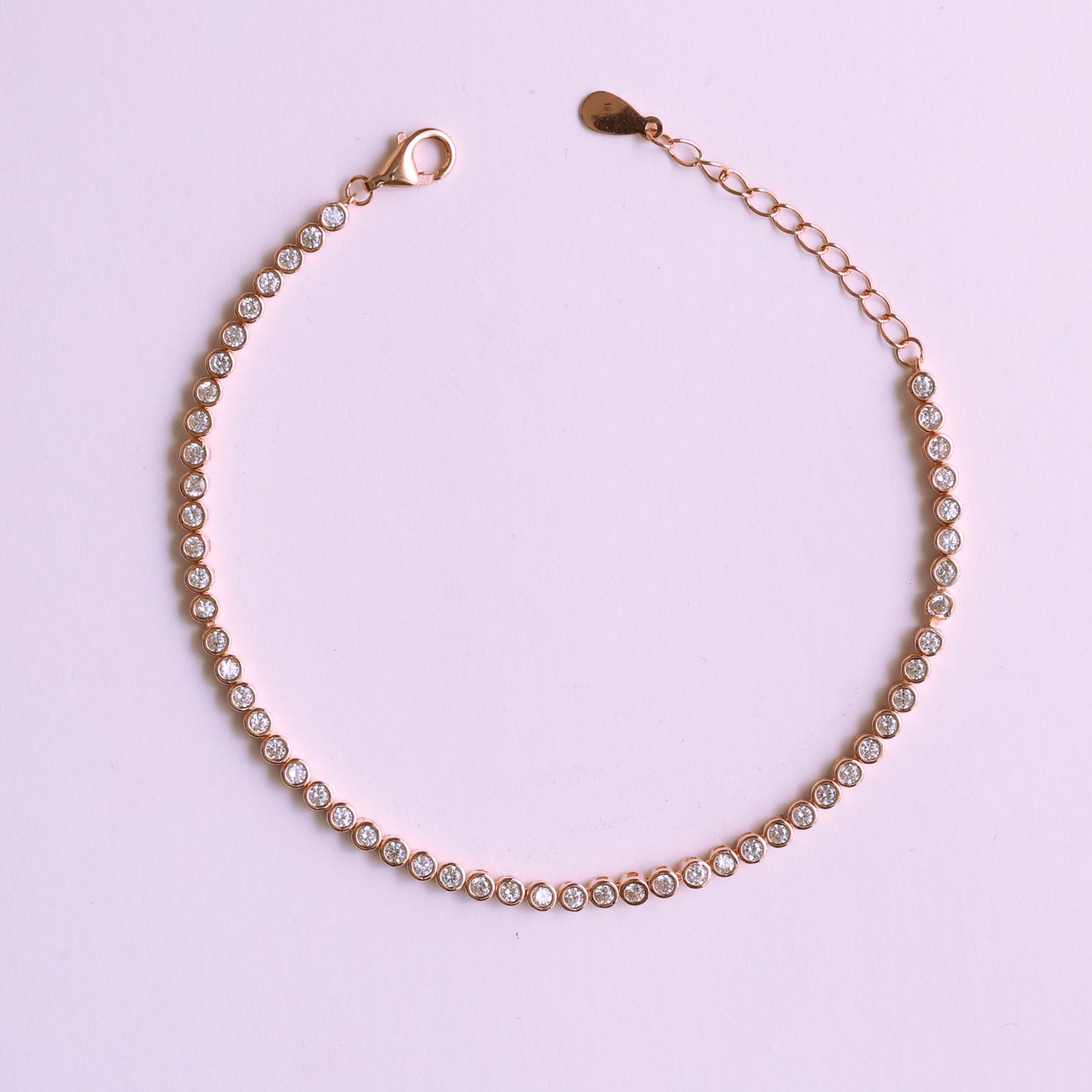 Rosegold Zircon Delicate Tennis Bracelet