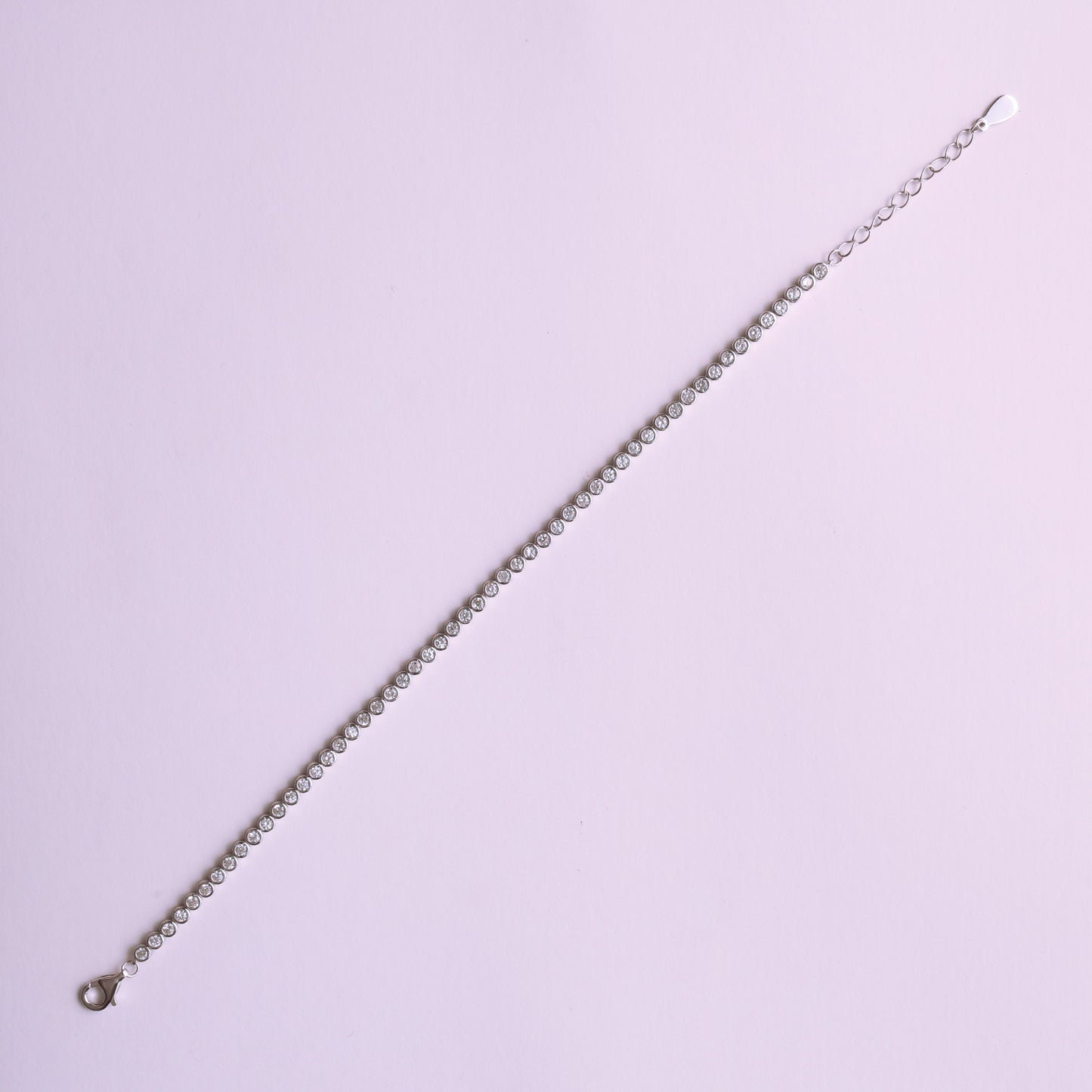 Silver Zircon Delicate Tennis Bracelet