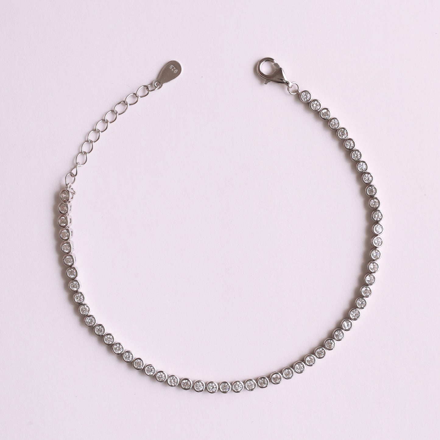 Silver Zircon Delicate Tennis Bracelet