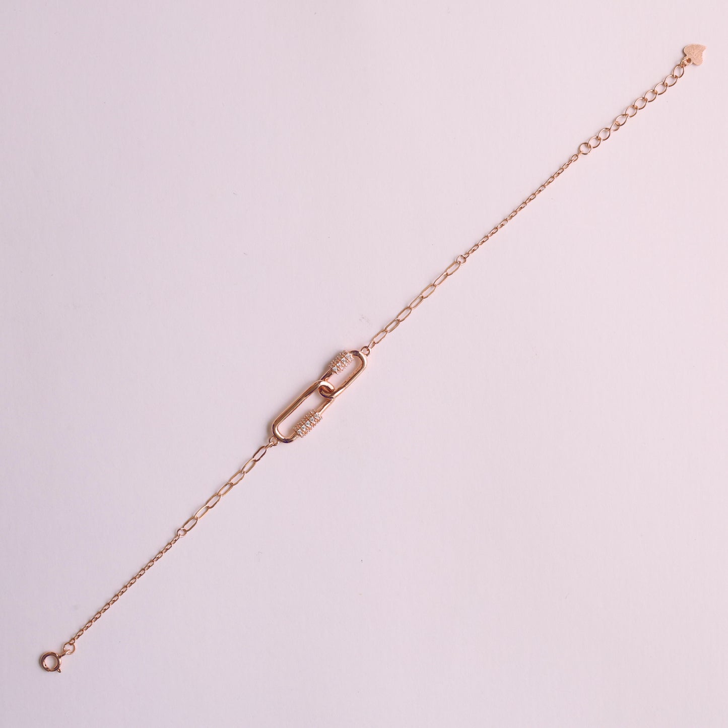 Interlocked Rose Gold Bracelet