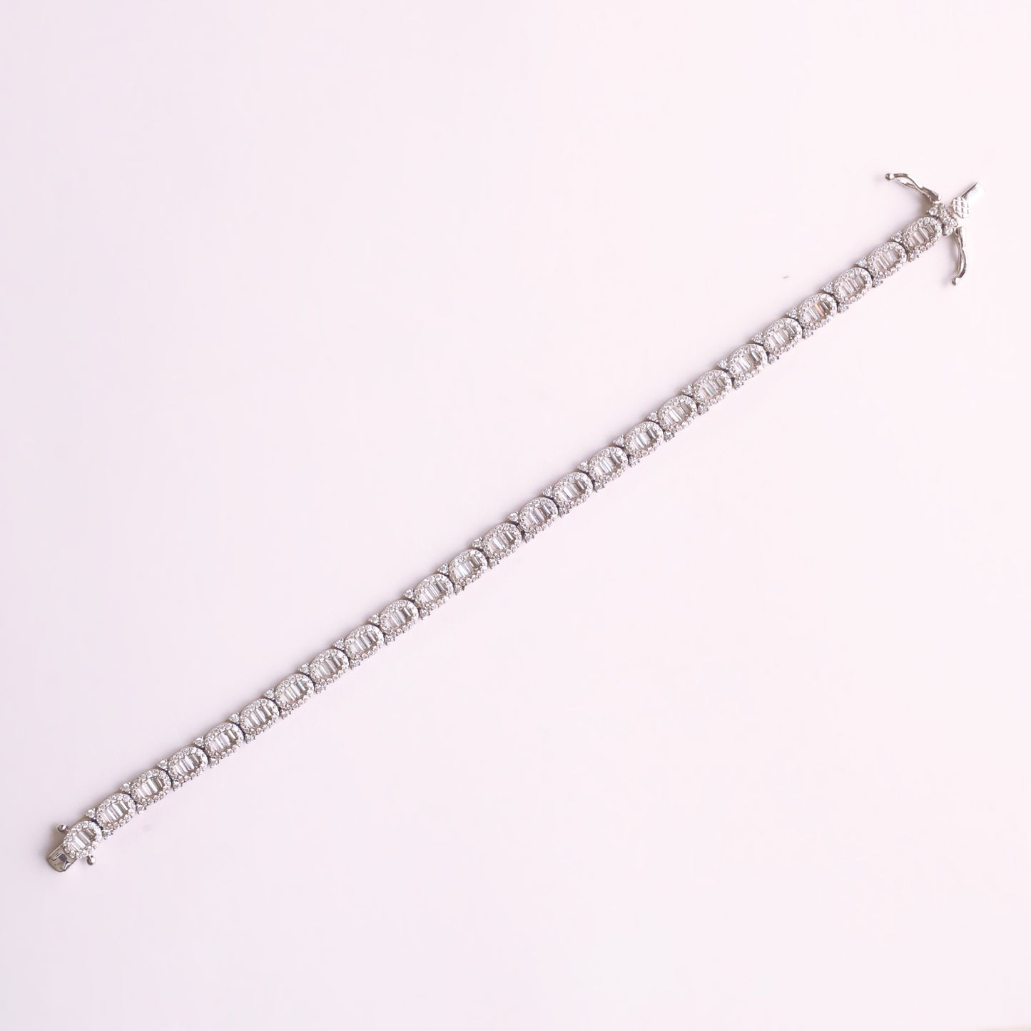 Silver Oval Heavy Tennis Bracelet