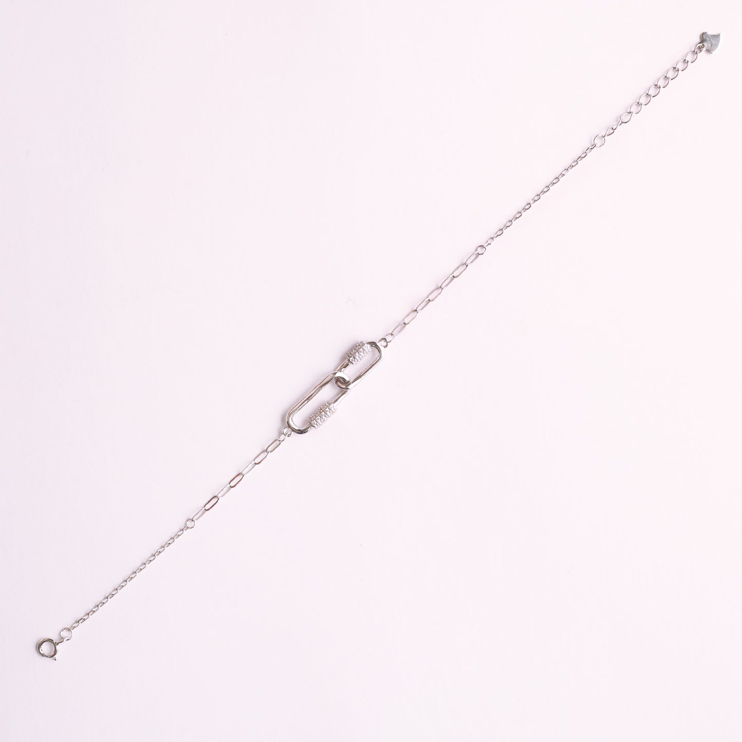 Interlocked Silver Braclet