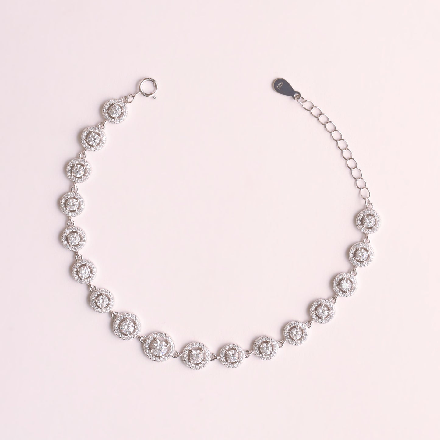 Silver Loose Tennis Round Bracelet