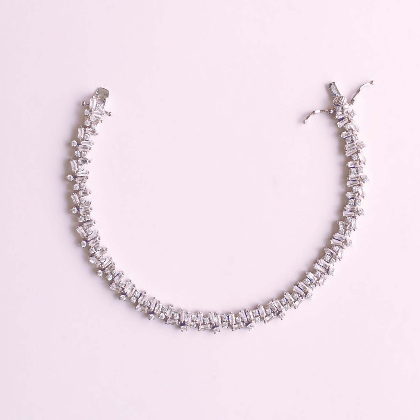 Silver Zircon Choki Tennis Bracelet