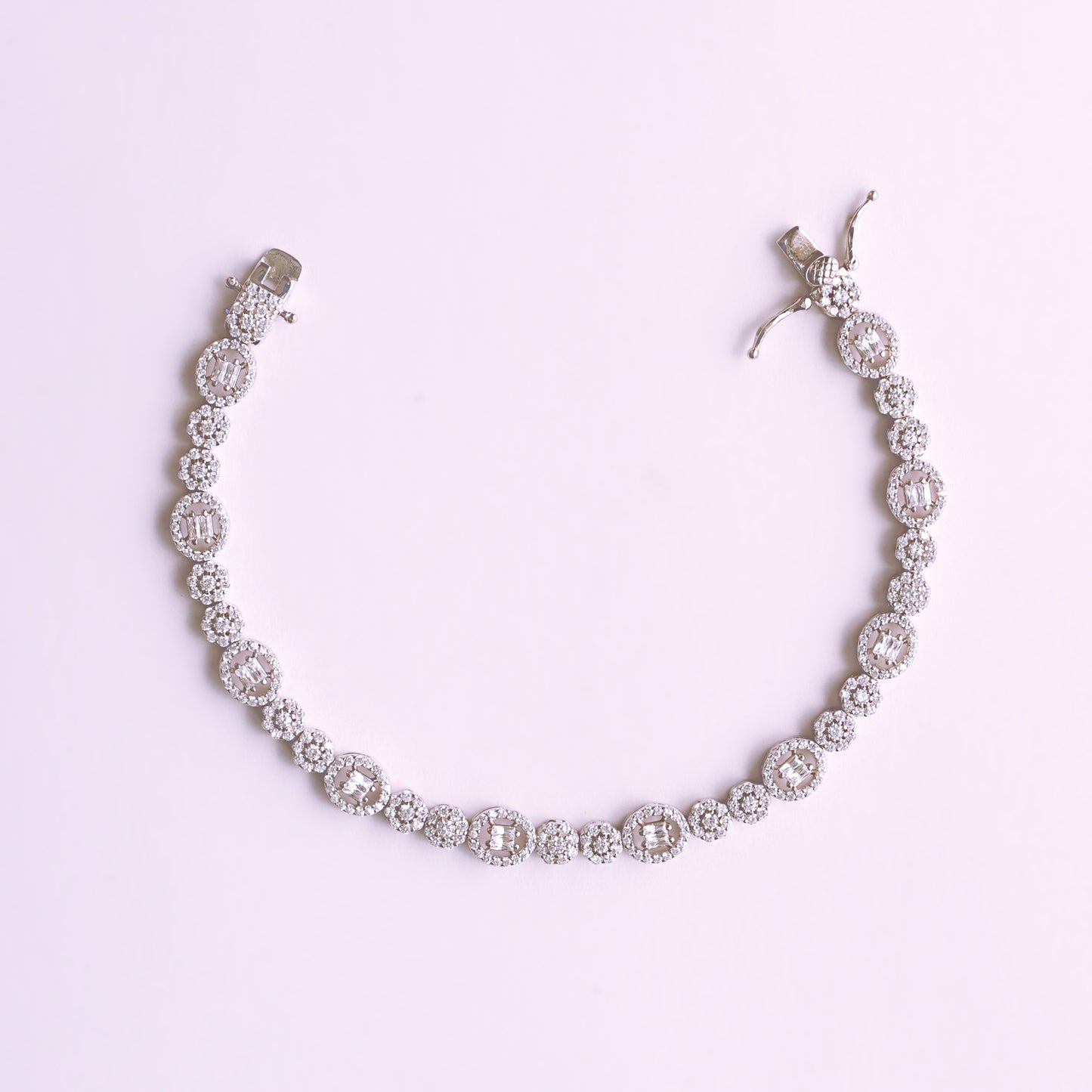 Silver Designer Tennis Bracelet