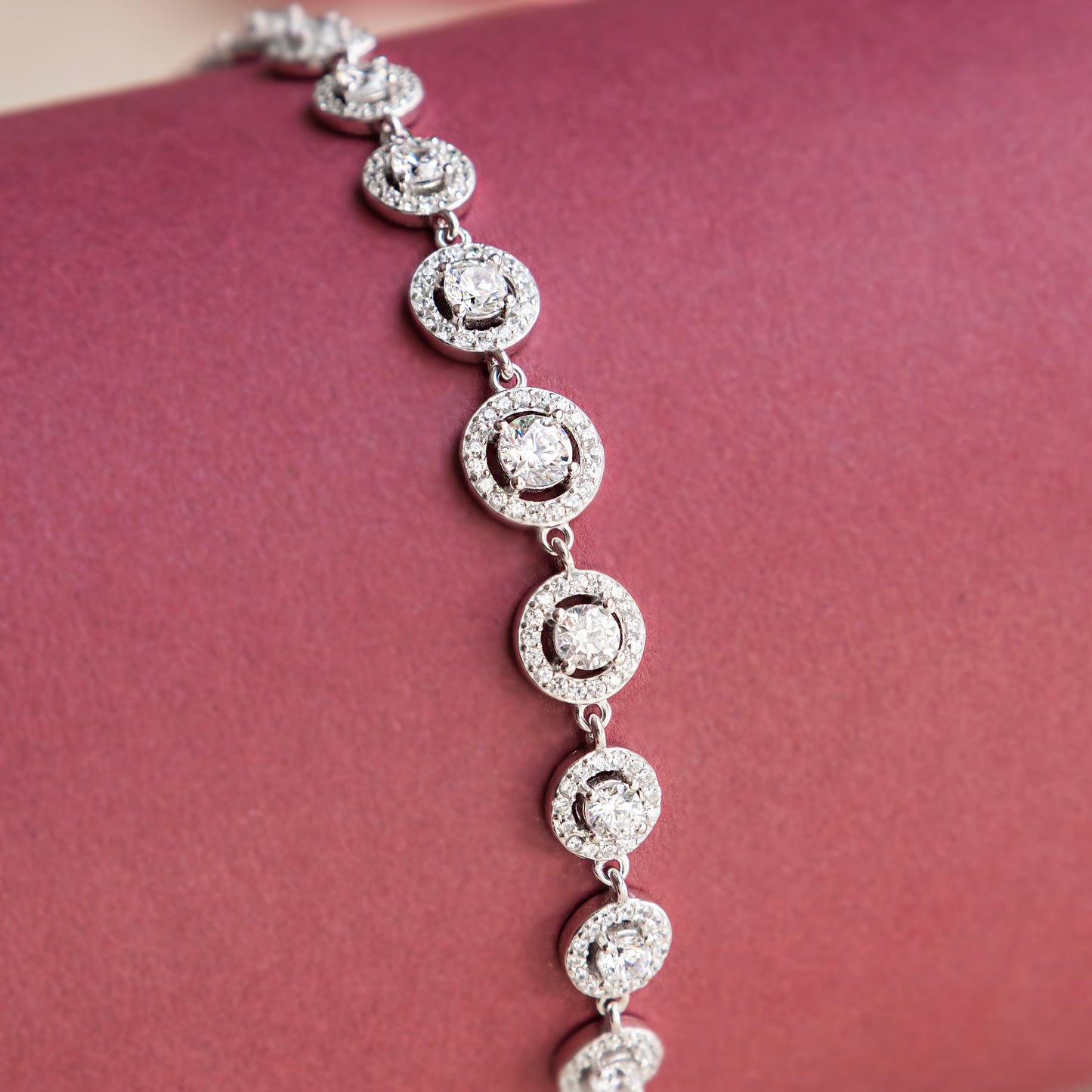 Silver Loose Tennis Round Bracelet