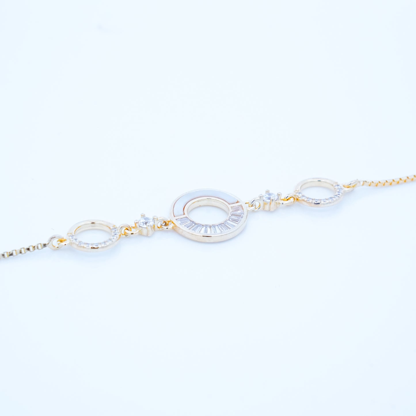 Silver Designer Choki Cz Bracelet Gold Plated