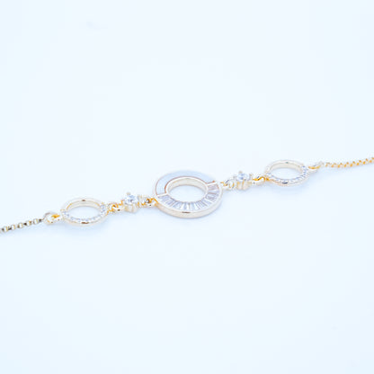 Silver Designer Choki Cz Bracelet Gold Plated