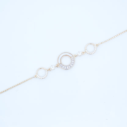 Silver Designer Choki Cz Bracelet Gold Plated