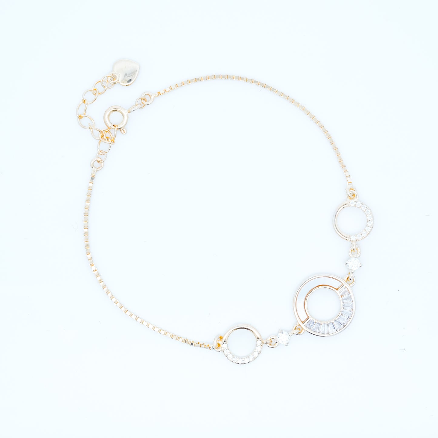 Silver Designer Choki Cz Bracelet Gold Plated