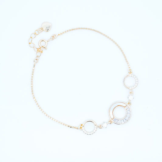Silver Designer Choki Cz Bracelet Gold Plated