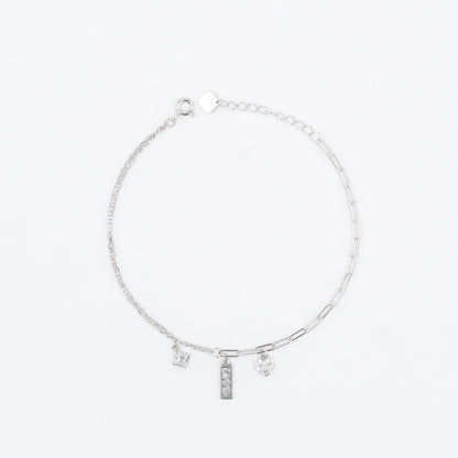 Silver Love-Inscribed Delicate Bracelet
