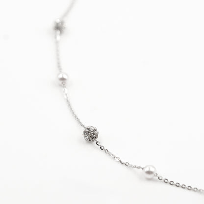 Silver Pearl Radiance Necklace