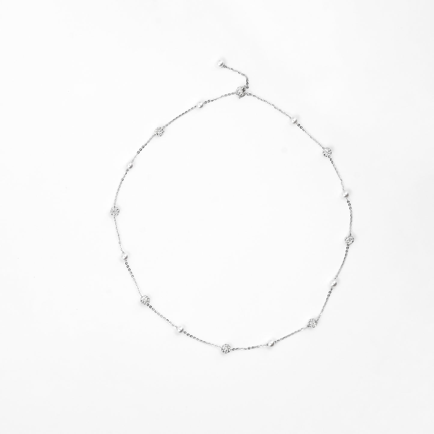 Silver Pearl Radiance Necklace