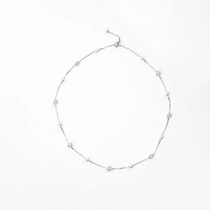 Silver Pearl Radiance Necklace