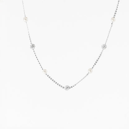 Silver Pearl Radiance Necklace