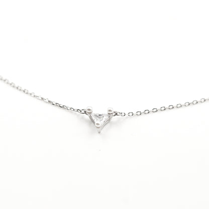 Silver Tranquil Triangle Necklace