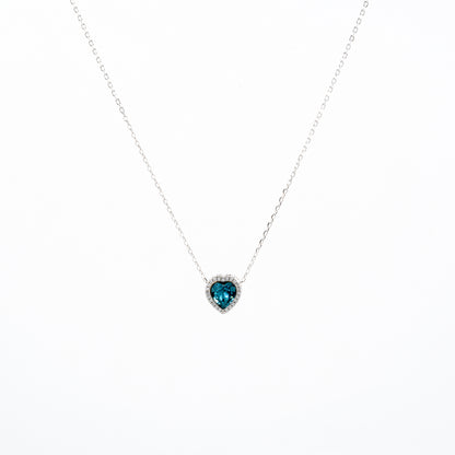 Silver Twilight Heart Necklace