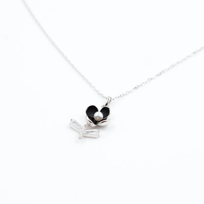Silver Midnight Bloom Necklace
