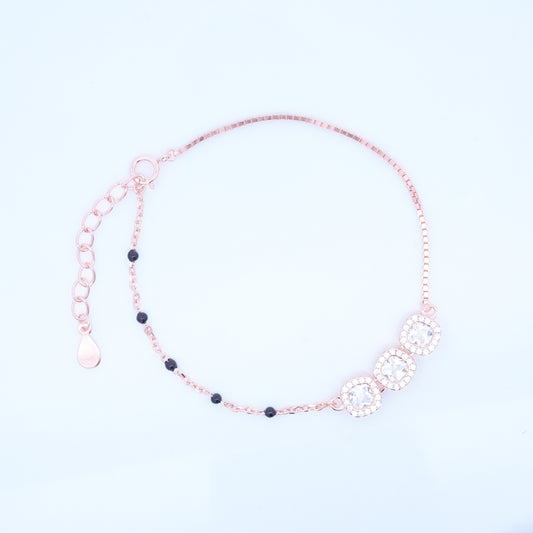 Rosegold 3 Cushion Cut Hand Mangalsutra
