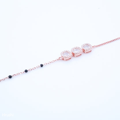 Rosegold 3 Cushion Cut Hand Mangalsutra
