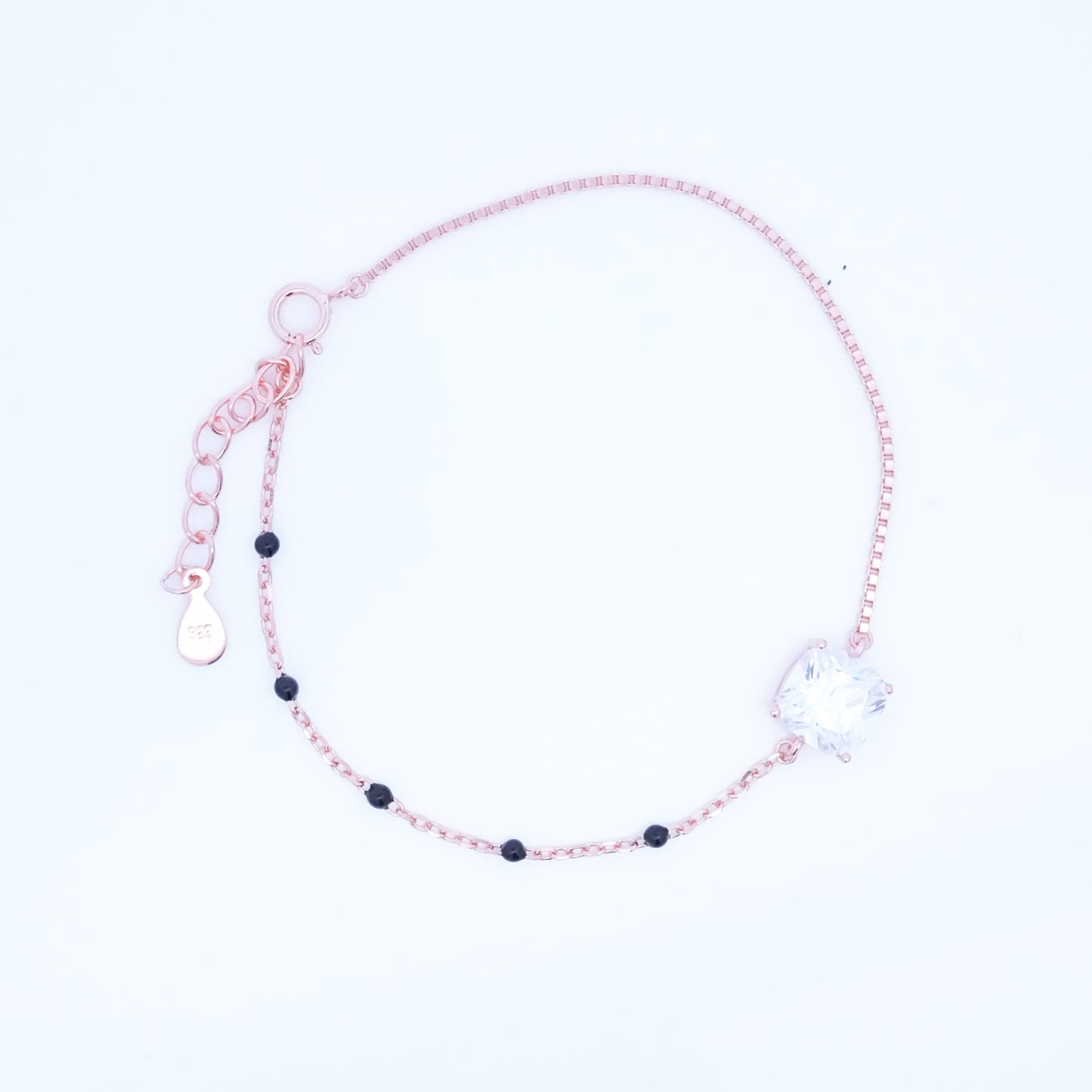 Rosegold Cushion Cut Hand Mangalsutra