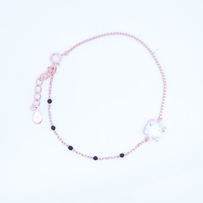 Rosegold Cushion Cut Hand Mangalsutra