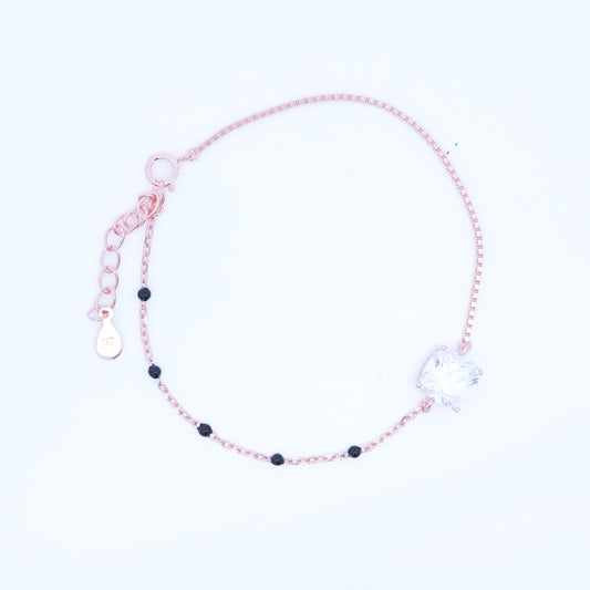 Rosegold Cushion Cut Hand Mangalsutra