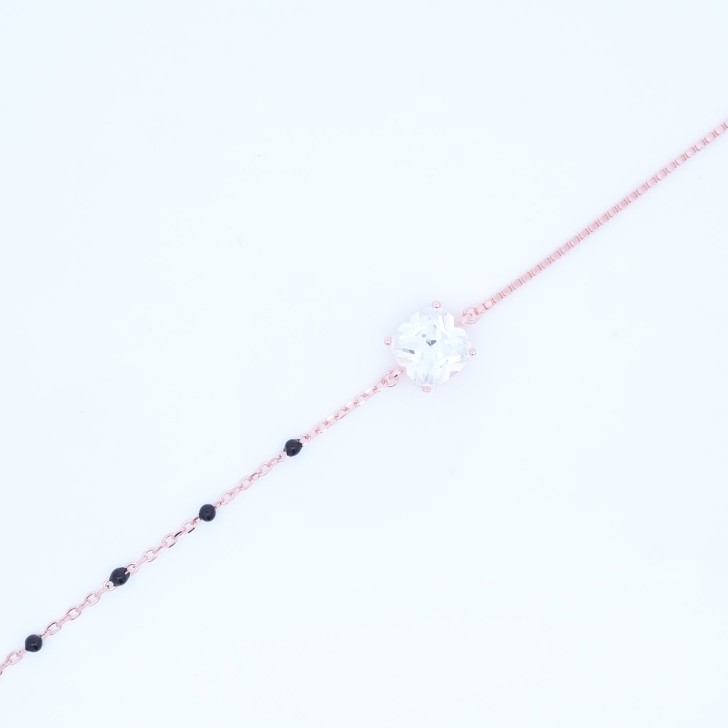 Rosegold Cushion Cut Hand Mangalsutra