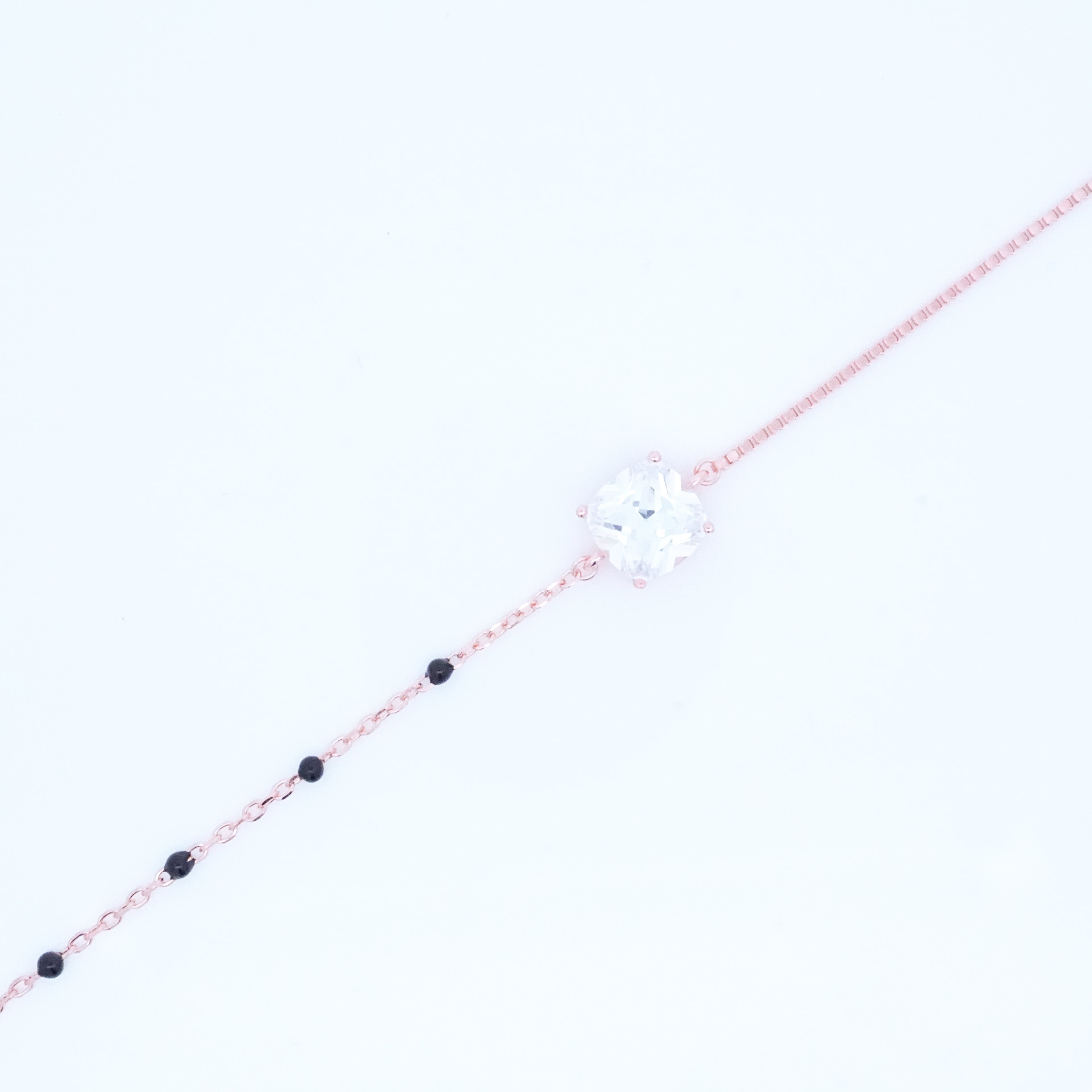 Rosegold Cushion Cut Hand Mangalsutra