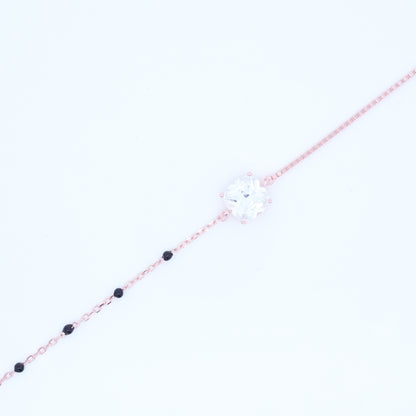 Rosegold Cushion Cut Hand Mangalsutra